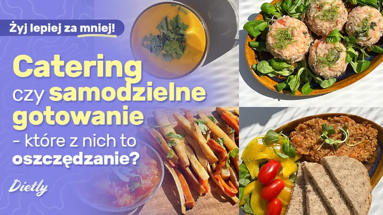 Catering dietetyczny czy samodzielne gotowanie? Sprawdź, ile kosztuje i co się bardziej opłaca. Dania na talerzach.