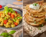 Makaron z pesto i pomidorkami lub stos placków ziemniaczanych ze śmietaną – co zrobić jutro na obiad?