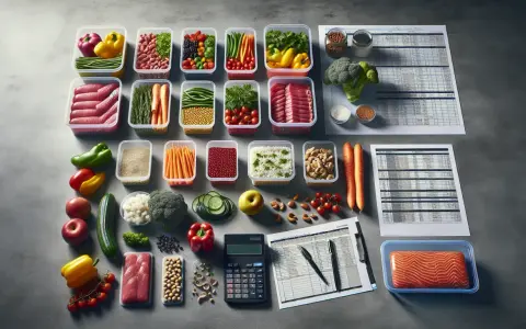 Przygotowane posiłki i dokumenty z tabelami sugerują, że catering dietetyczny można wrzucić w koszty.