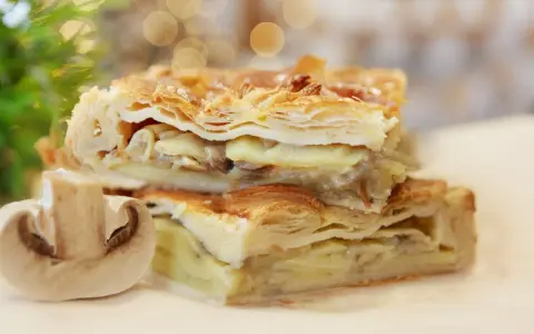 Pyszne ciasto francuskie z pieczarkami i serem – idealne, co zrobić z ciasta francuskiego na obiad.