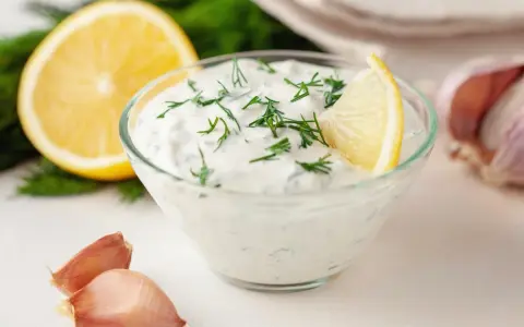 Aksamitny sos czosnkowy jak z restauracji, z dodatkiem świeżego koperku, cytryny i czosnku. Idealny do wielu dań.
