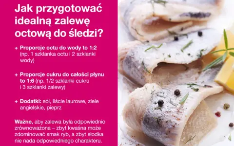 Świeże śledzie w zalewie octowej, z dodatkiem ziół i pieprzu. Przepis na idealną zalewę do śledzi.