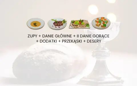 Zupy, dania główne, gorące, dodatki, przekąski i desery. Dowiedz się, ile kosztuje catering na komunie, by zaplanować wyjątkowe przyjęcie.