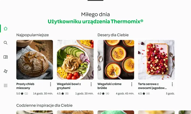 Zobacz, co można ugotować w Thermomixie: chleb, wegański bowl, crème brûlée i tartę. Codzienne inspiracje dla Ciebie.
