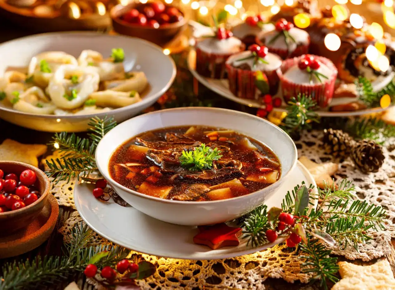 Wigilijny barszcz z uszkami, pierogi i babeczki. Idealne inspiracje, co ugotować na święta.