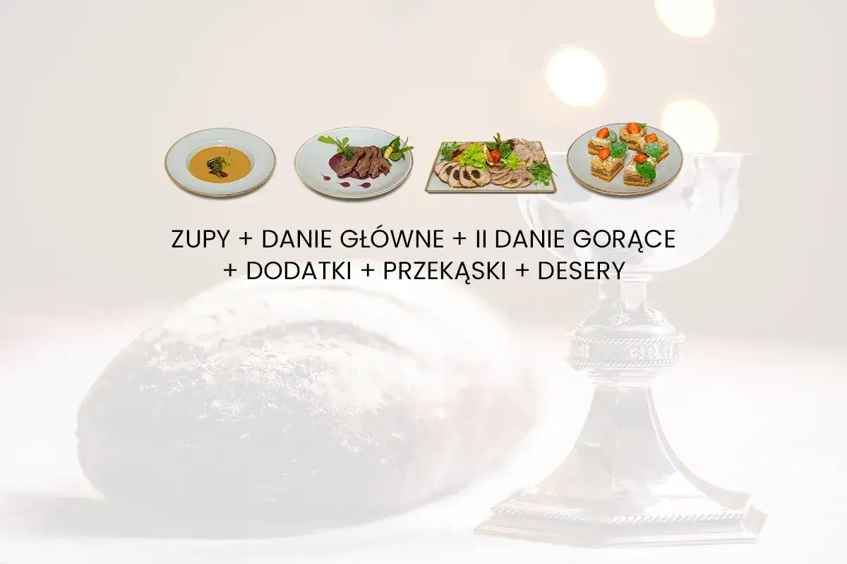 Zupy, dania główne, gorące, dodatki, przekąski i desery. Dowiedz się, ile kosztuje catering na komunie, by zaplanować wyjątkowe przyjęcie.